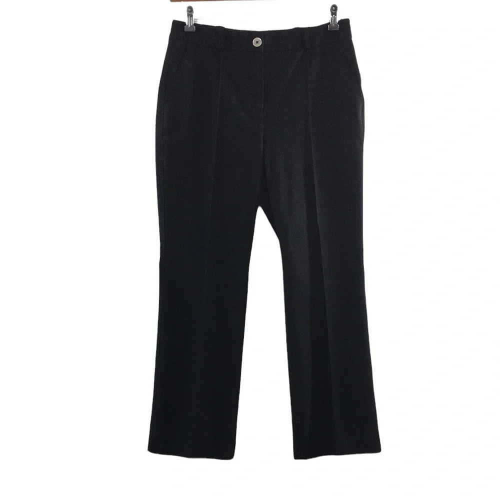 White House Black Market Black Pants The Ankle Trouser Womens 6 Cotton Career